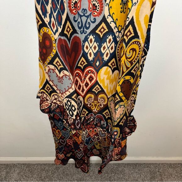 FARM Rio Hearts Ikat Black Maxi Dress S - Picture 4 of 11